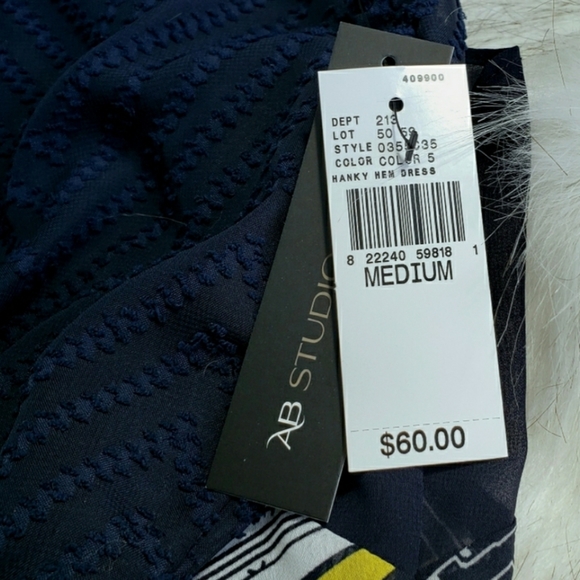 AB Studio Hanky Hem Sleeveless Summer Dress Medium - Picture 5 of 5